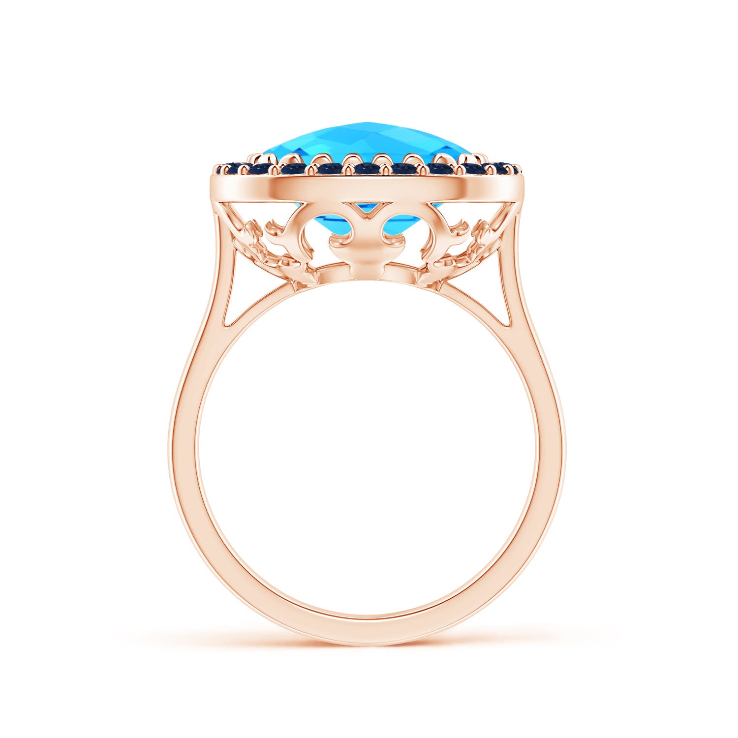 AA - Swiss Blue Topaz / 6.33 CT / 14 KT Rose Gold