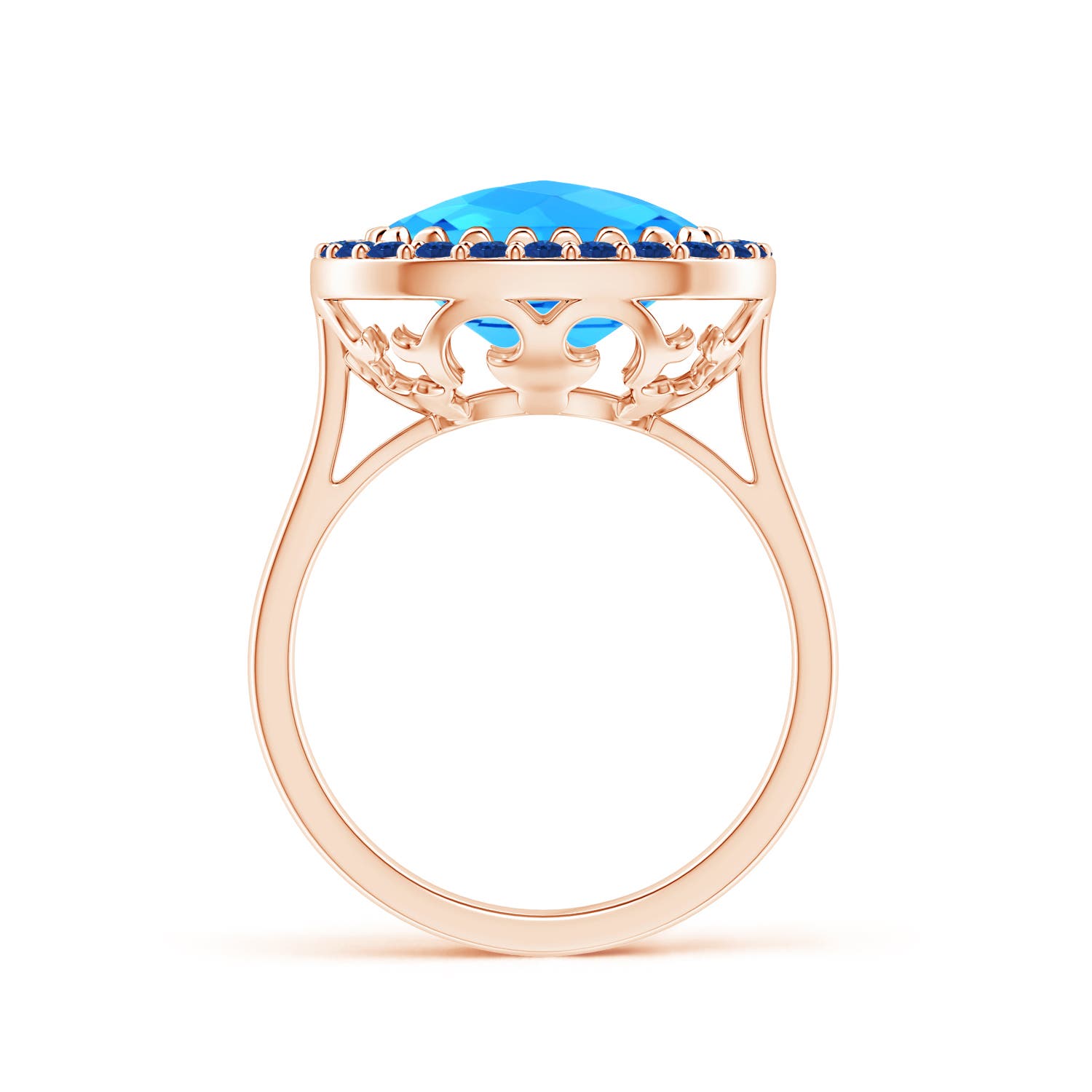 AAA - Swiss Blue Topaz / 6.33 CT / 14 KT Rose Gold