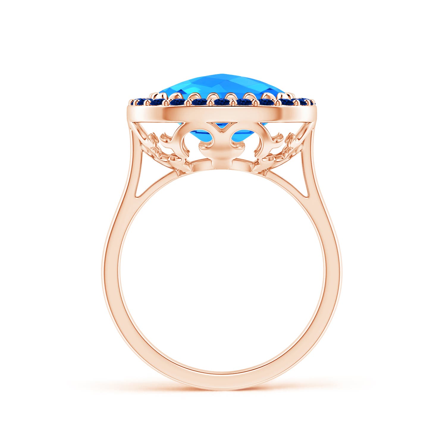 AAAA - Swiss Blue Topaz / 6.33 CT / 14 KT Rose Gold