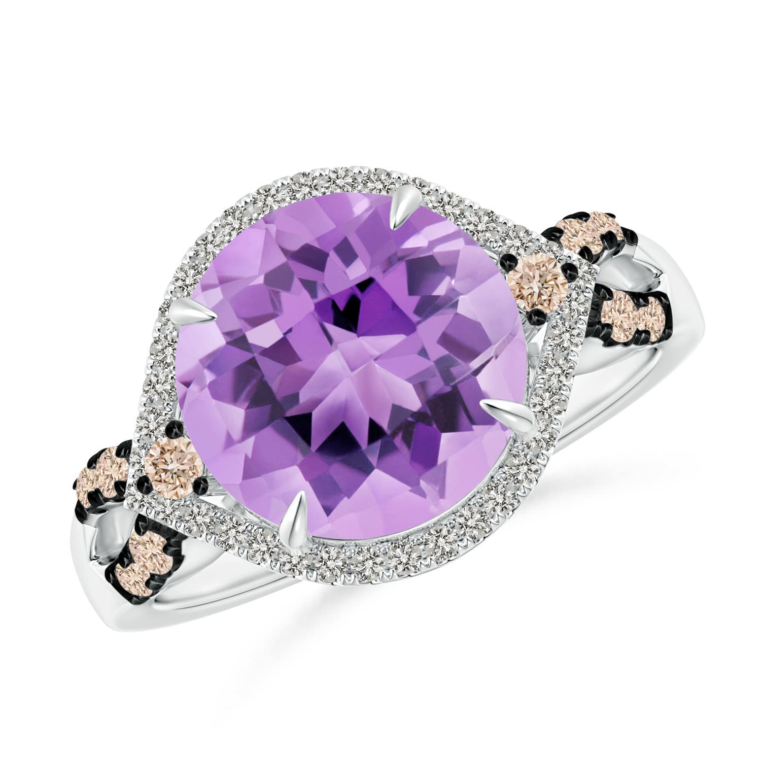 A - Amethyst / 4.05 CT / 14 KT White Gold