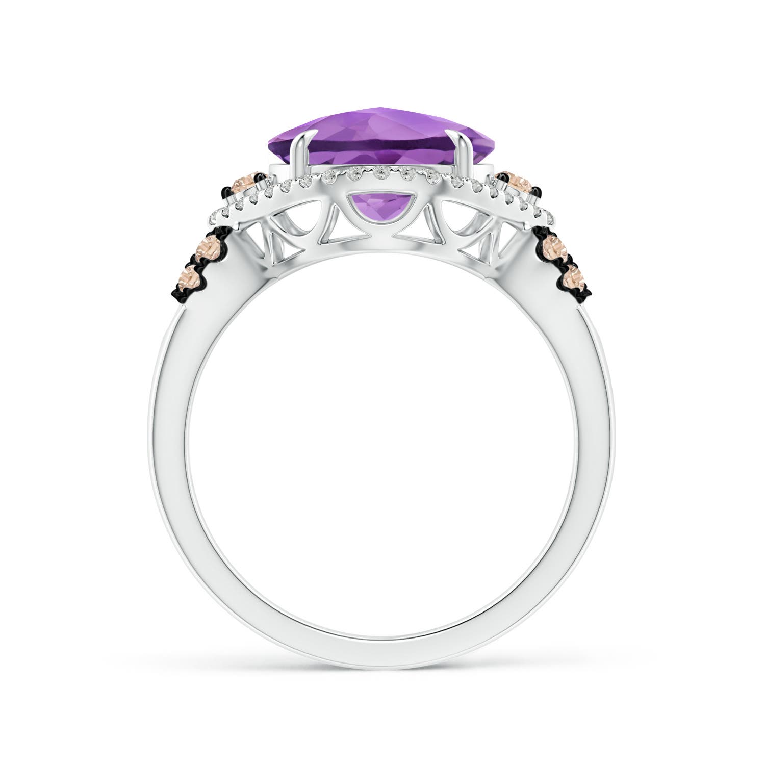 A - Amethyst / 4.05 CT / 14 KT White Gold