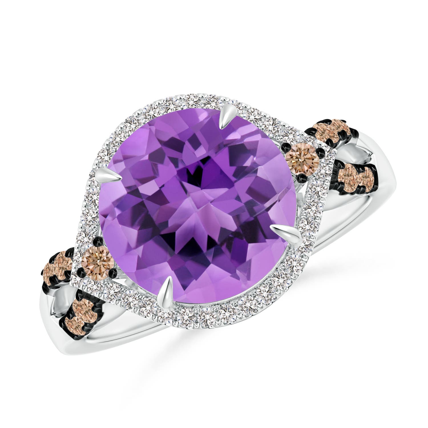 AA - Amethyst / 4.05 CT / 14 KT White Gold