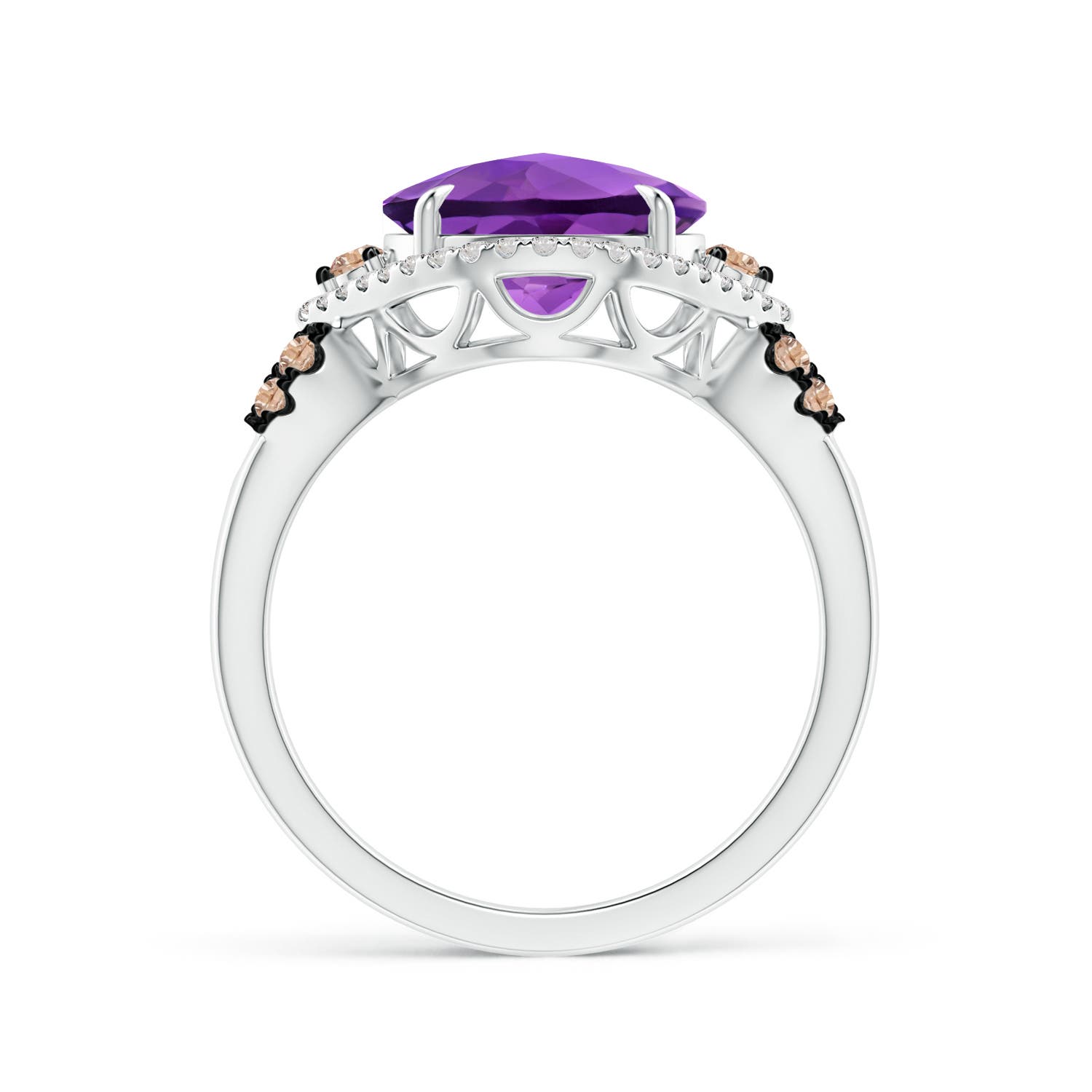 AA - Amethyst / 4.05 CT / 14 KT White Gold