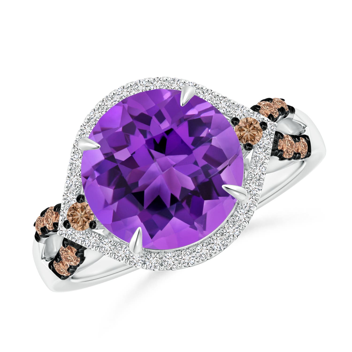 AAA - Amethyst / 4.05 CT / 14 KT White Gold