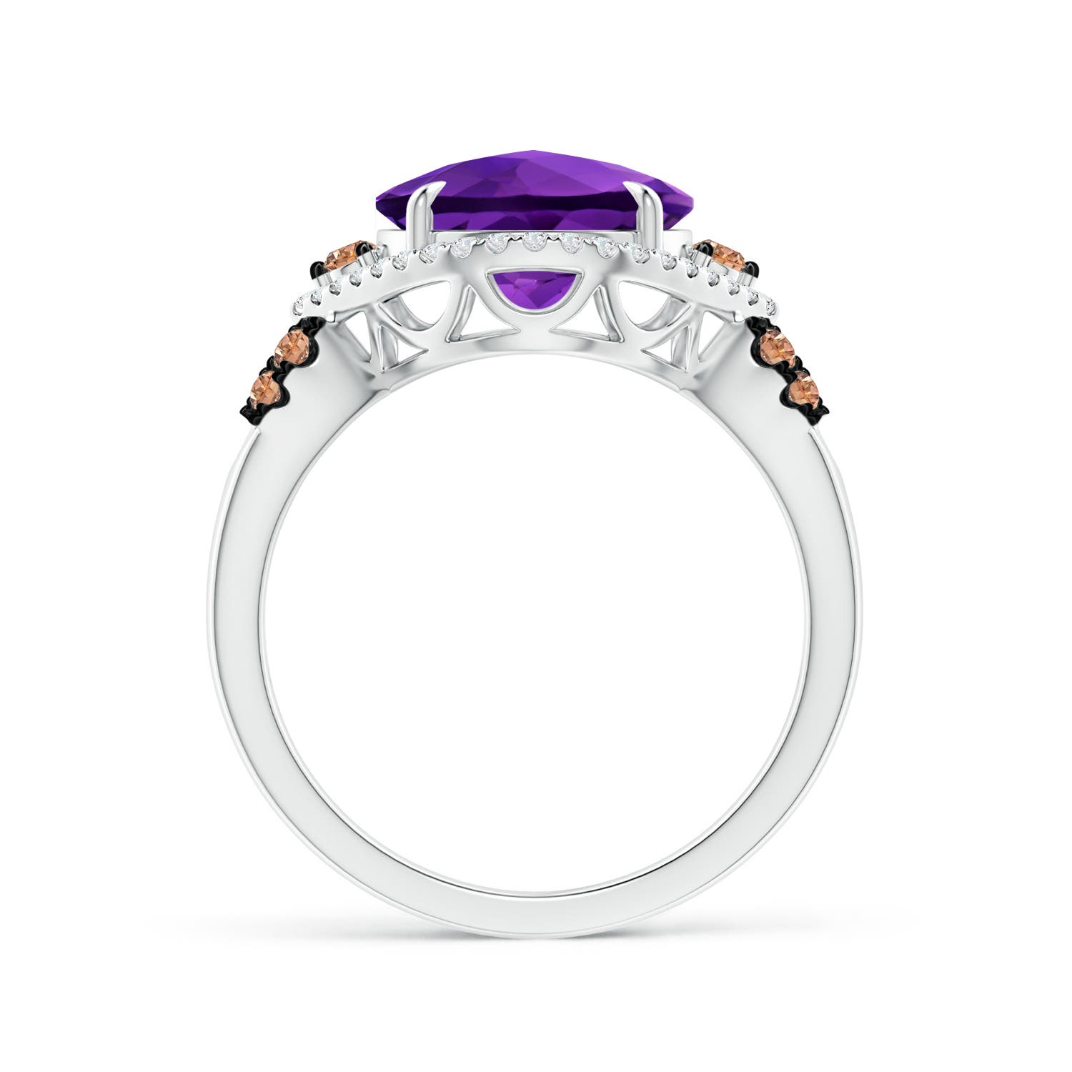 AAAA - Amethyst / 4.05 CT / 14 KT White Gold