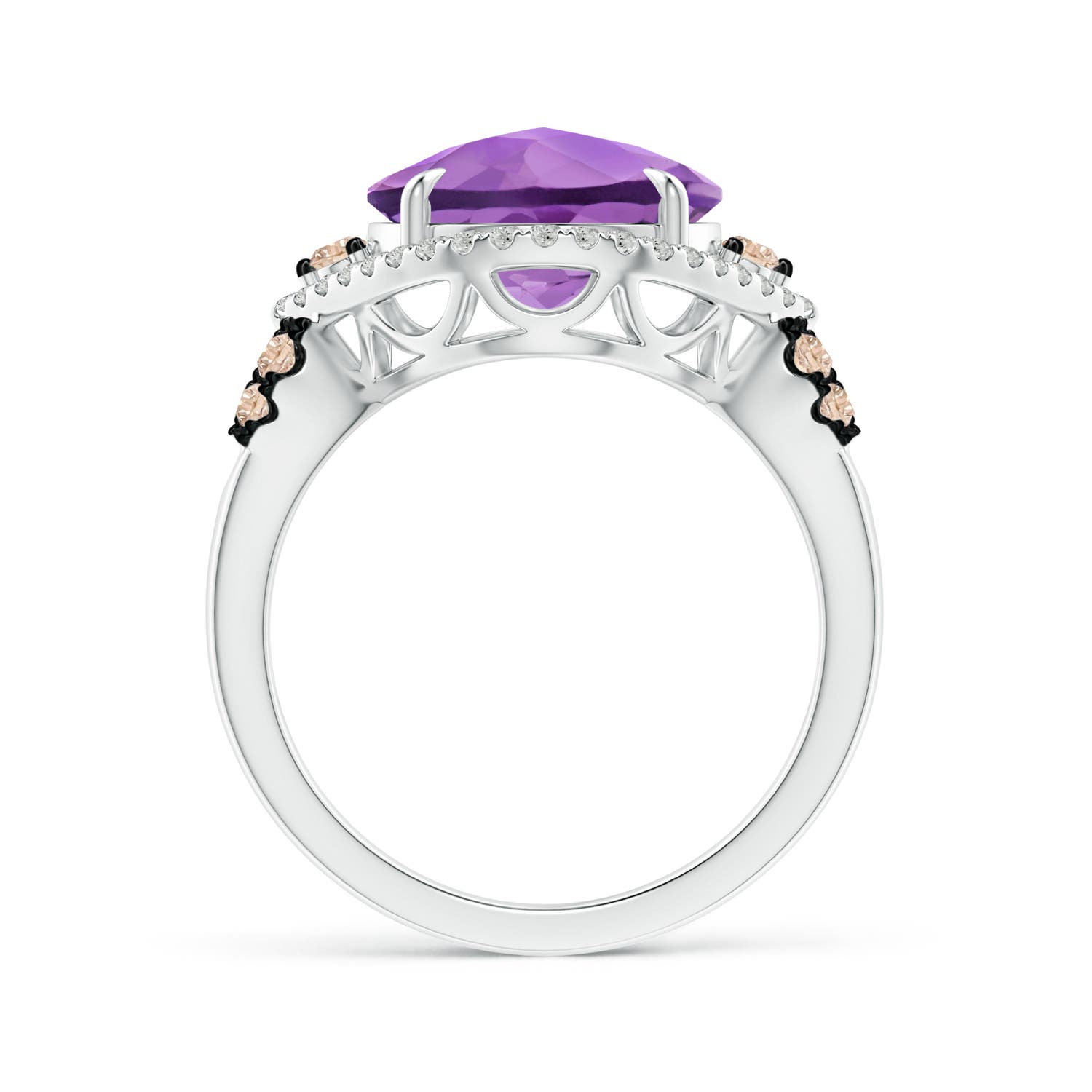 A - Amethyst / 4.64 CT / 14 KT White Gold