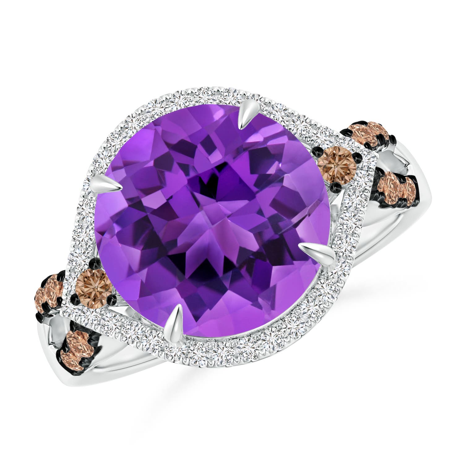 AAA - Amethyst / 4.64 CT / 14 KT White Gold