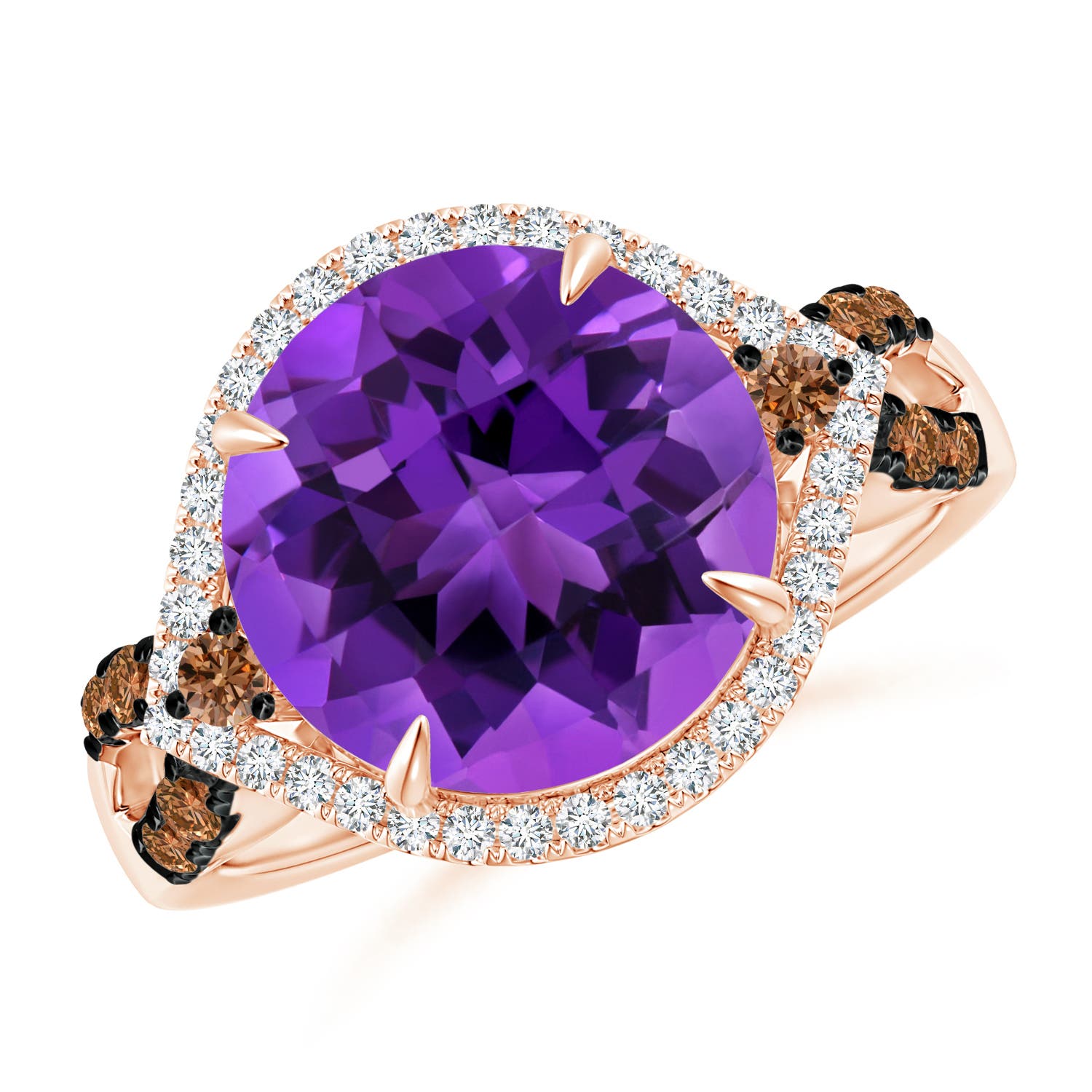 AAAA - Amethyst / 4.64 CT / 14 KT Rose Gold