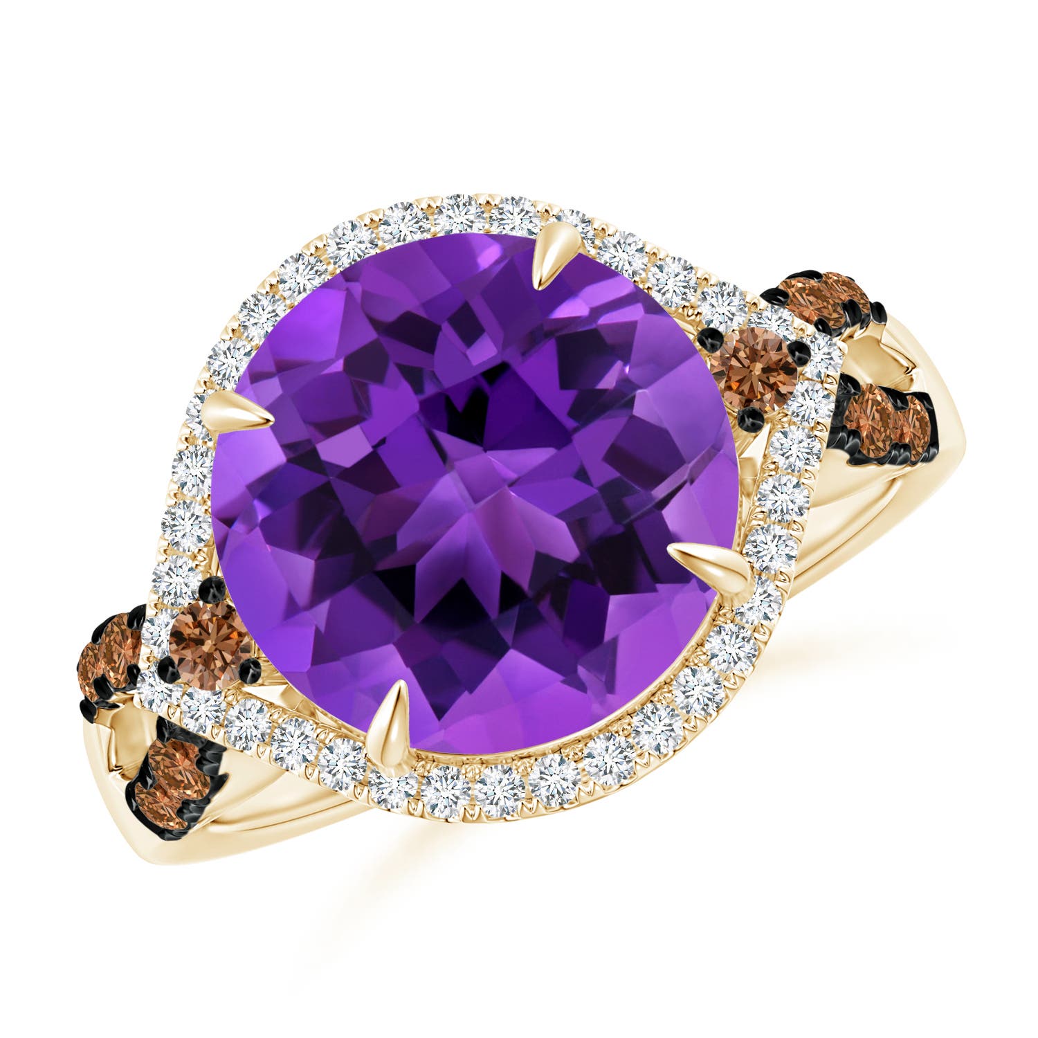 AAAA - Amethyst / 4.64 CT / 14 KT Yellow Gold