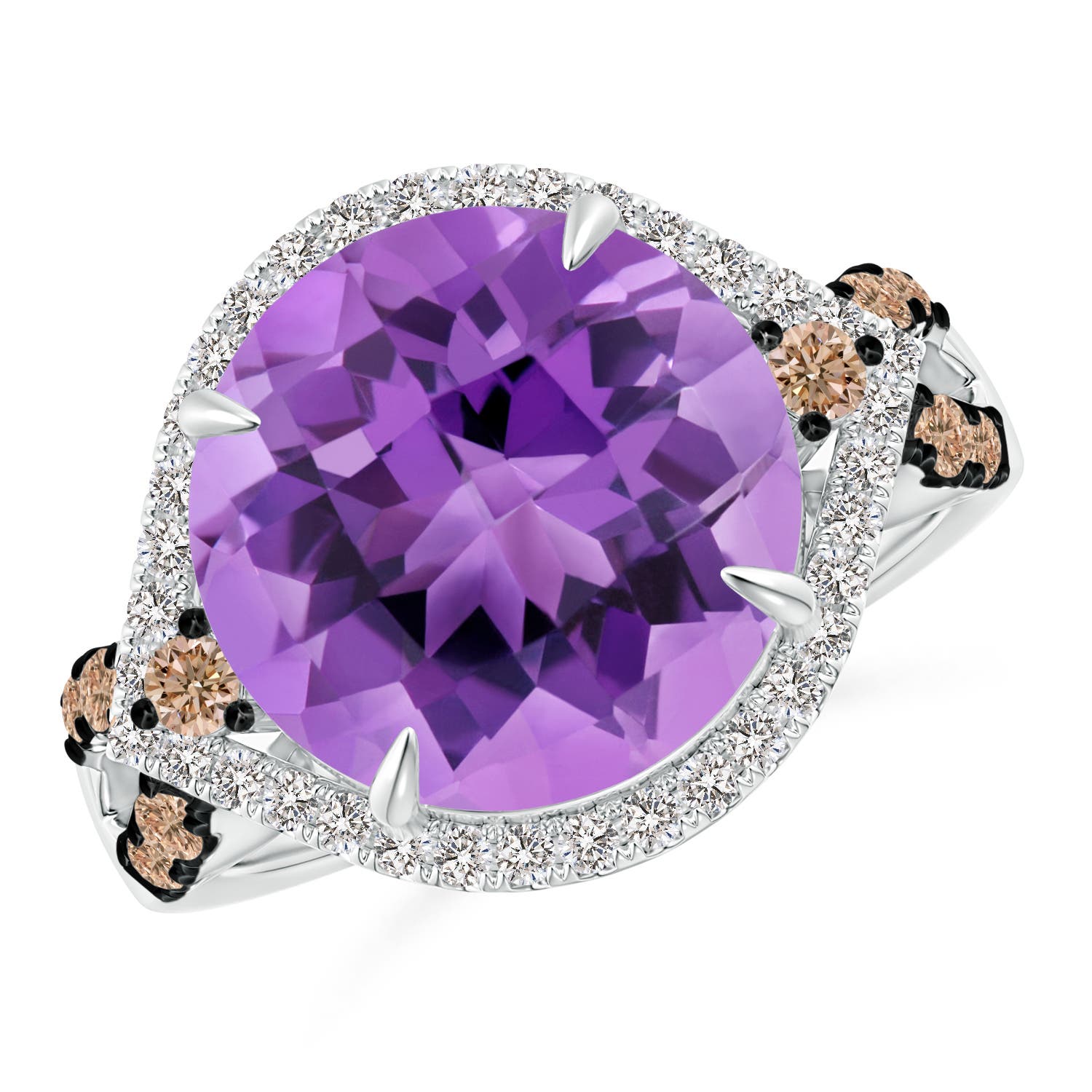 AA - Amethyst / 6.4 CT / 14 KT White Gold