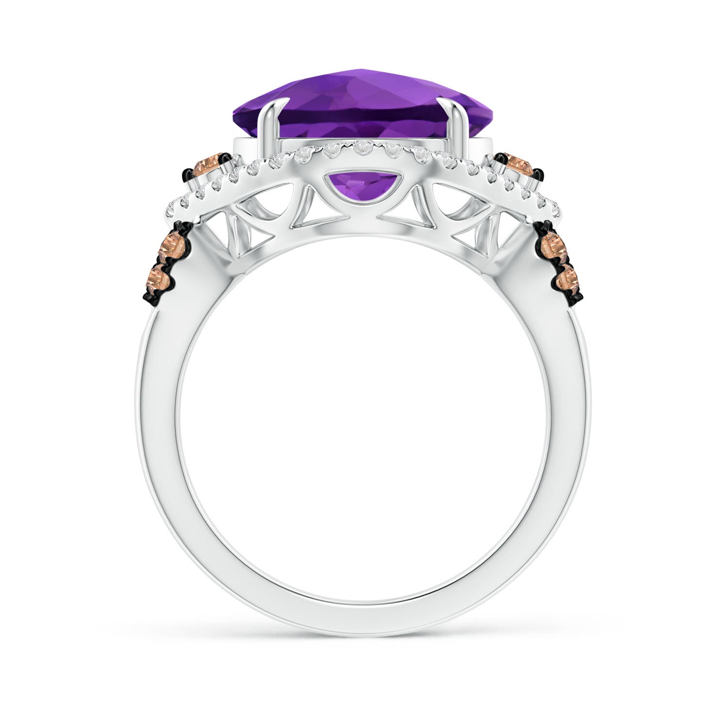 AAA - Amethyst / 6.4 CT / 14 KT White Gold