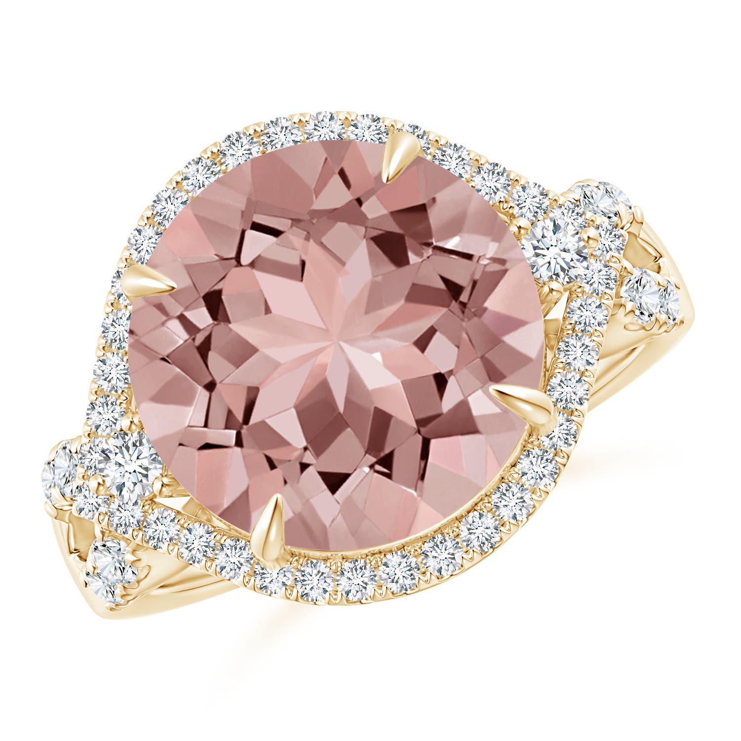 AAAA - Morganite / 5.6 CT / 14 KT Yellow Gold