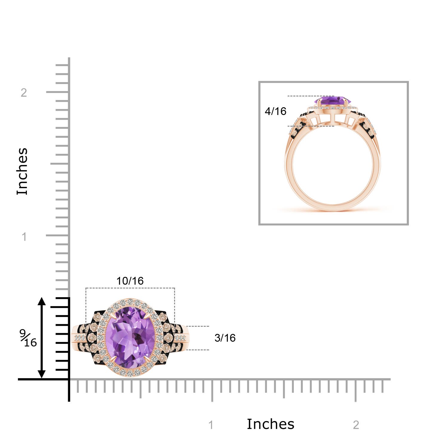 A - Amethyst / 2.81 CT / 14 KT Rose Gold