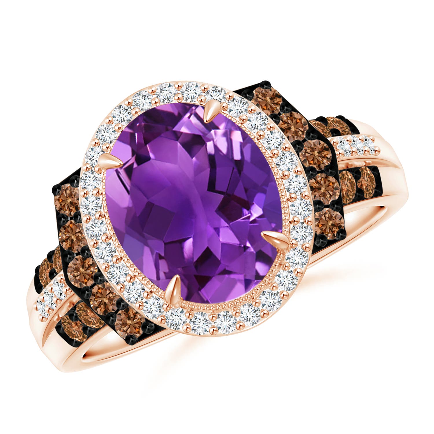 AAAA - Amethyst / 2.81 CT / 14 KT Rose Gold