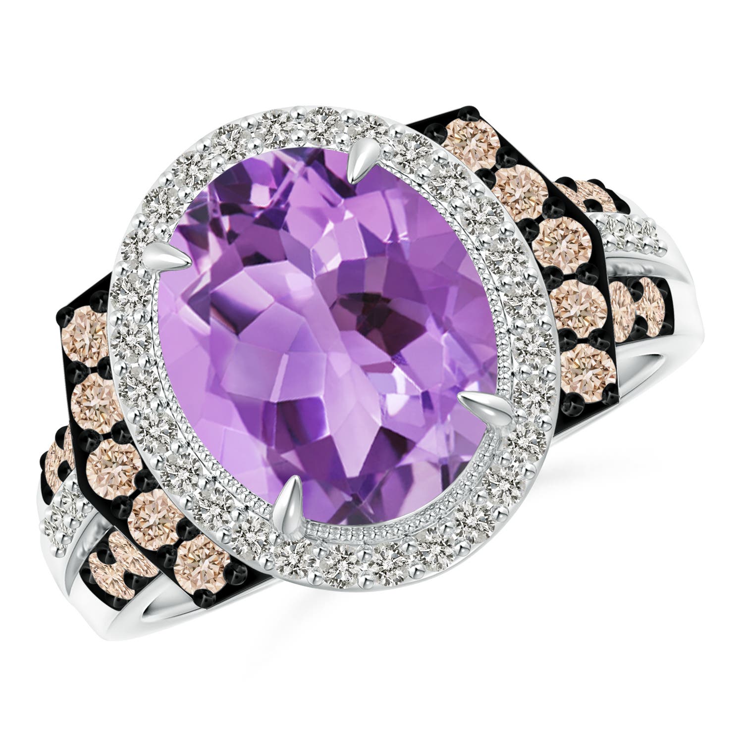 A - Amethyst / 3.8 CT / 14 KT White Gold