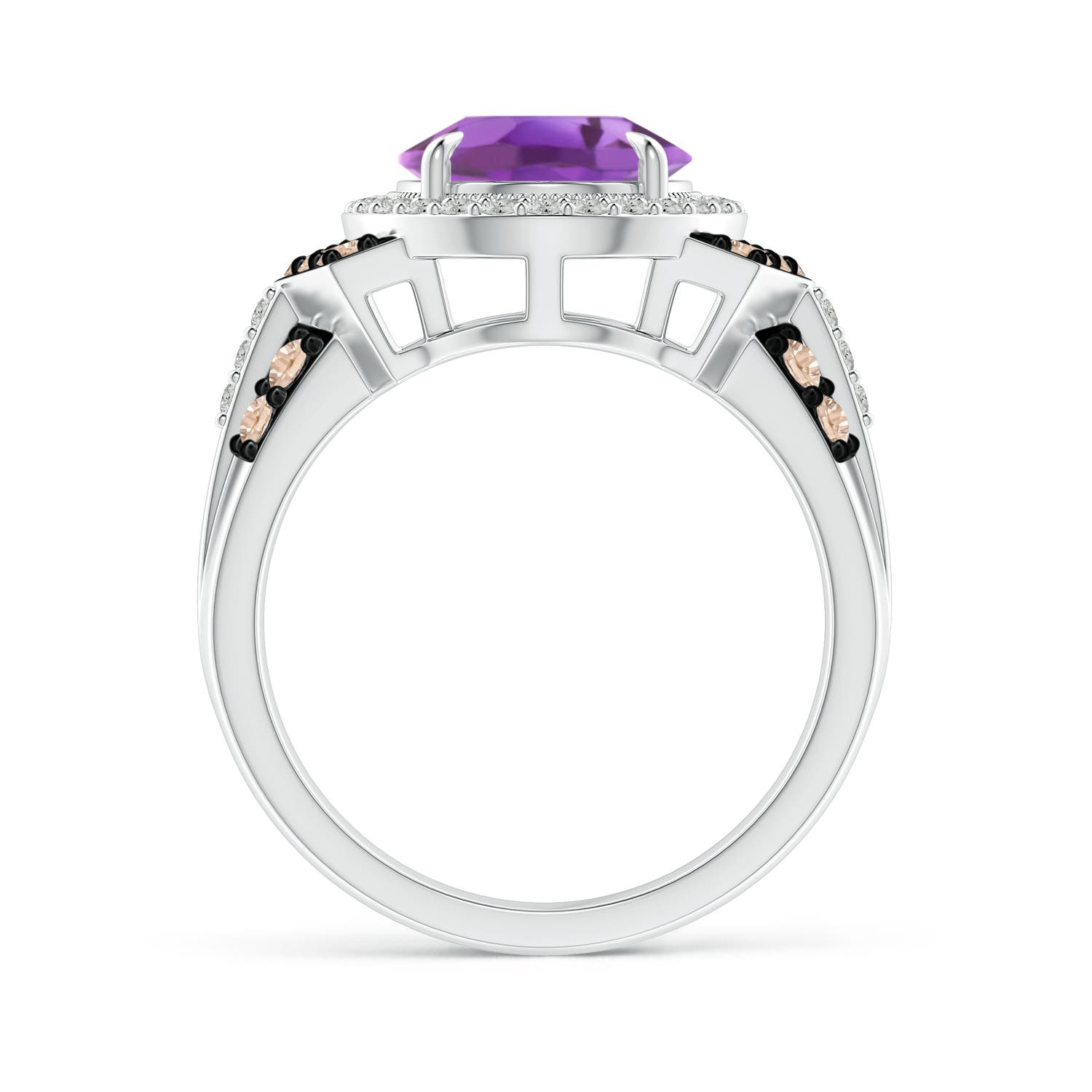 A - Amethyst / 3.8 CT / 14 KT White Gold