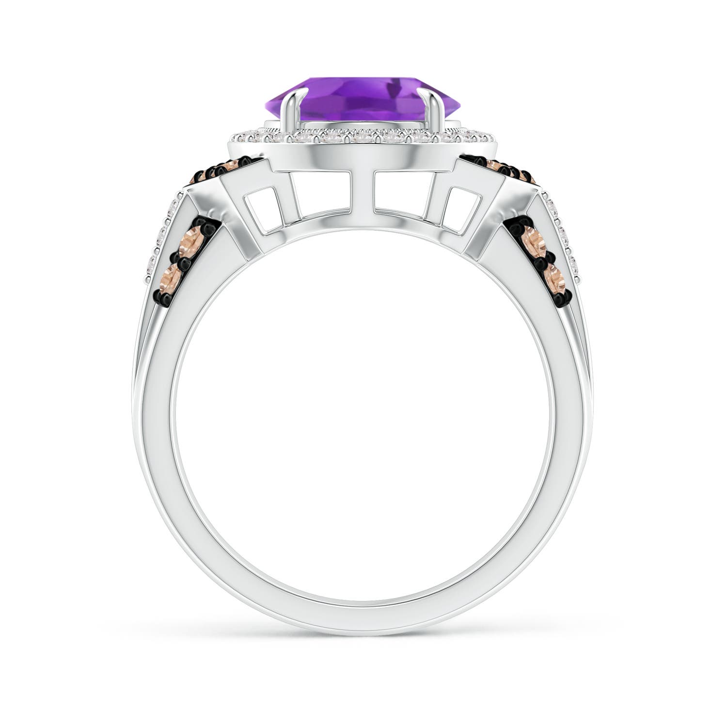 AA - Amethyst / 3.8 CT / 14 KT White Gold