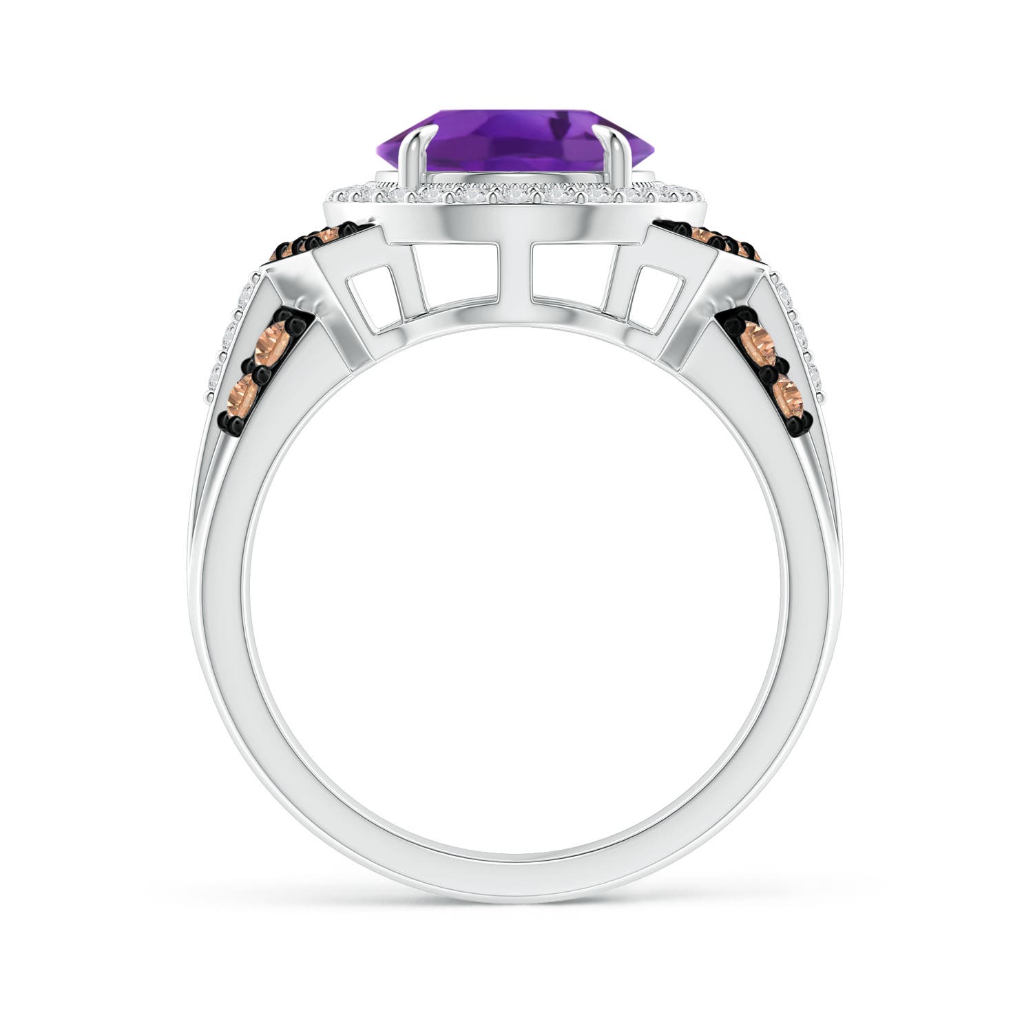 AAA - Amethyst / 3.8 CT / 14 KT White Gold
