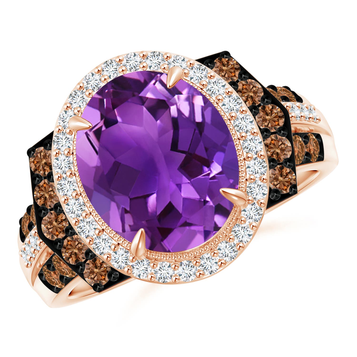 AAAA - Amethyst / 3.8 CT / 14 KT Rose Gold