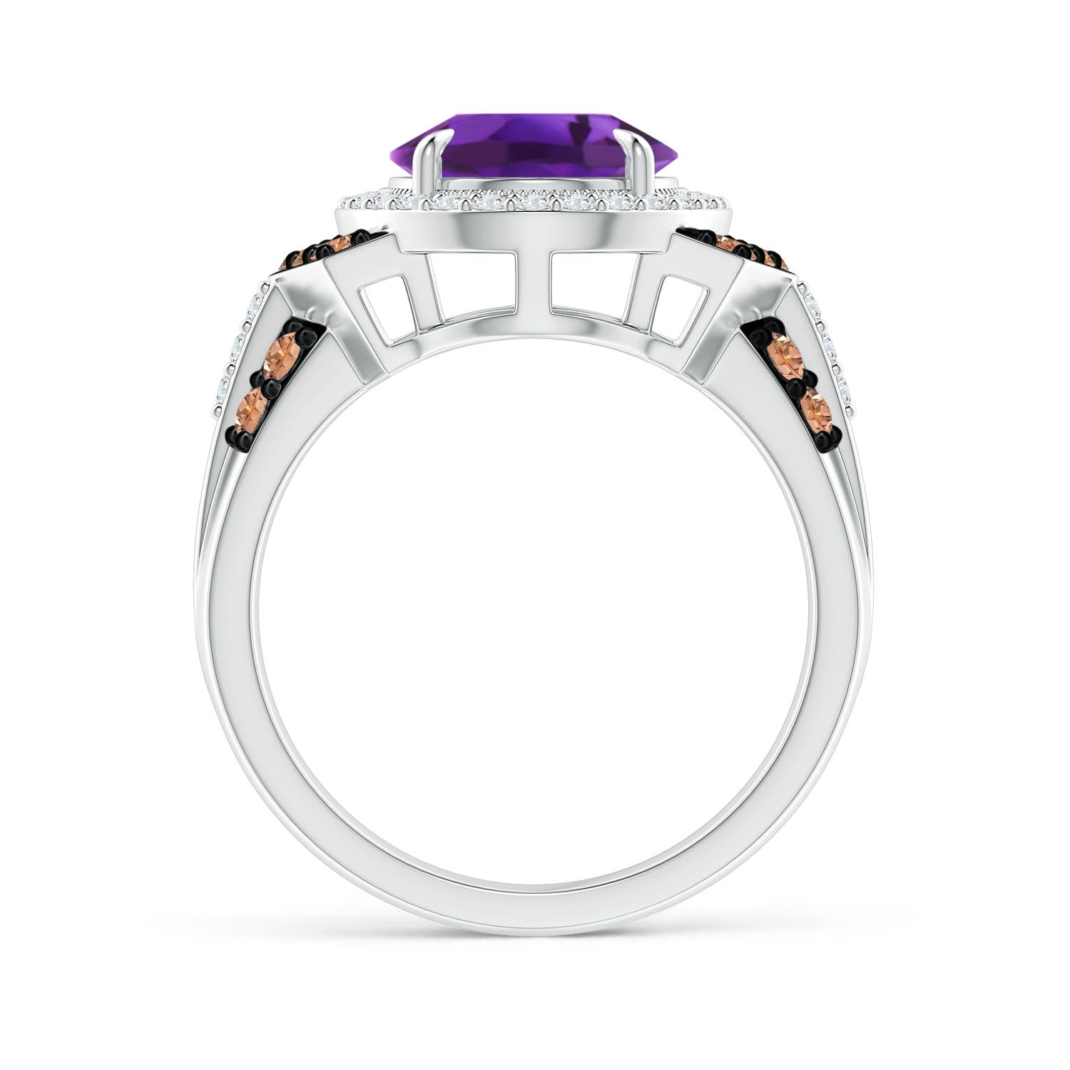 AAAA - Amethyst / 3.8 CT / 14 KT White Gold