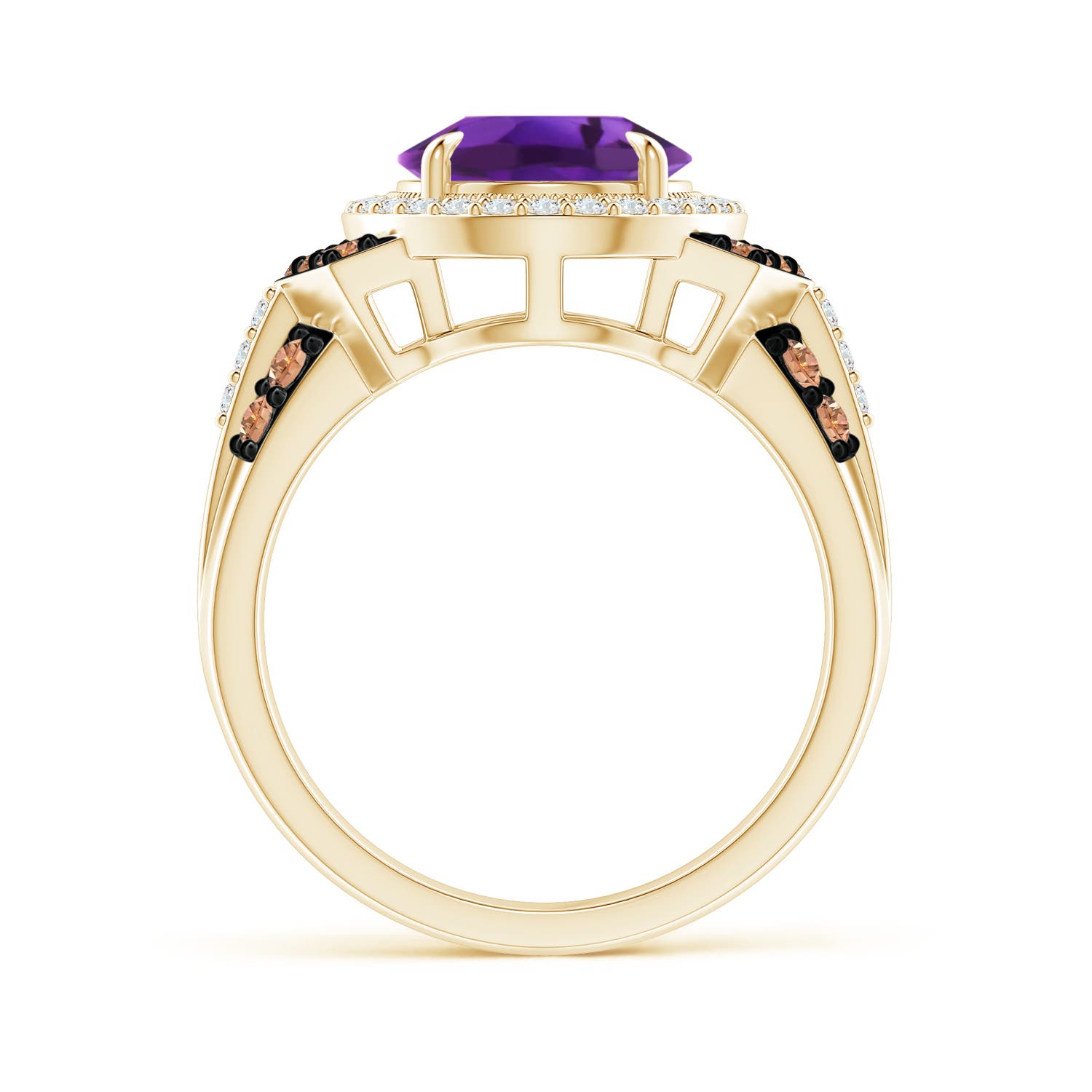 AAAA - Amethyst / 3.8 CT / 14 KT Yellow Gold