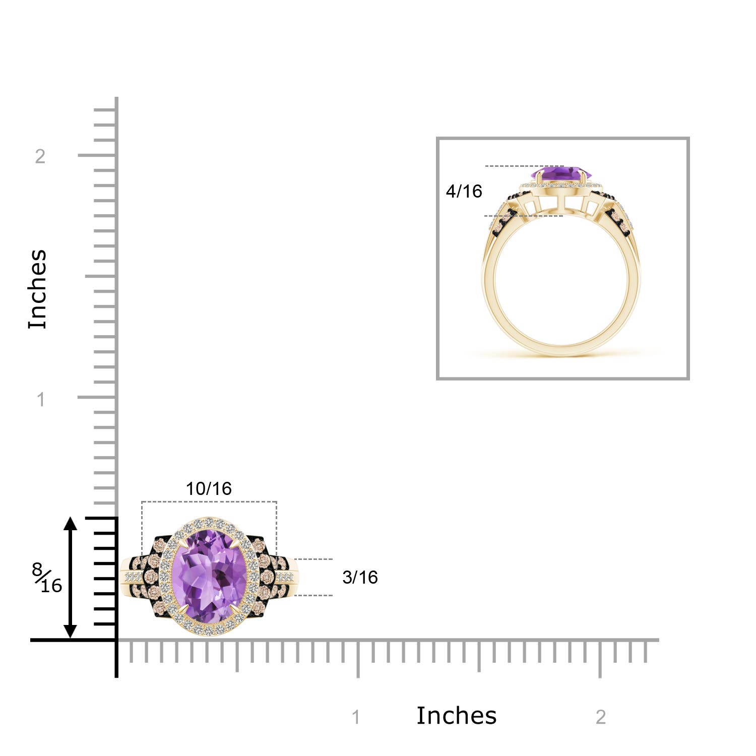 A - Amethyst / 2.02 CT / 14 KT Yellow Gold