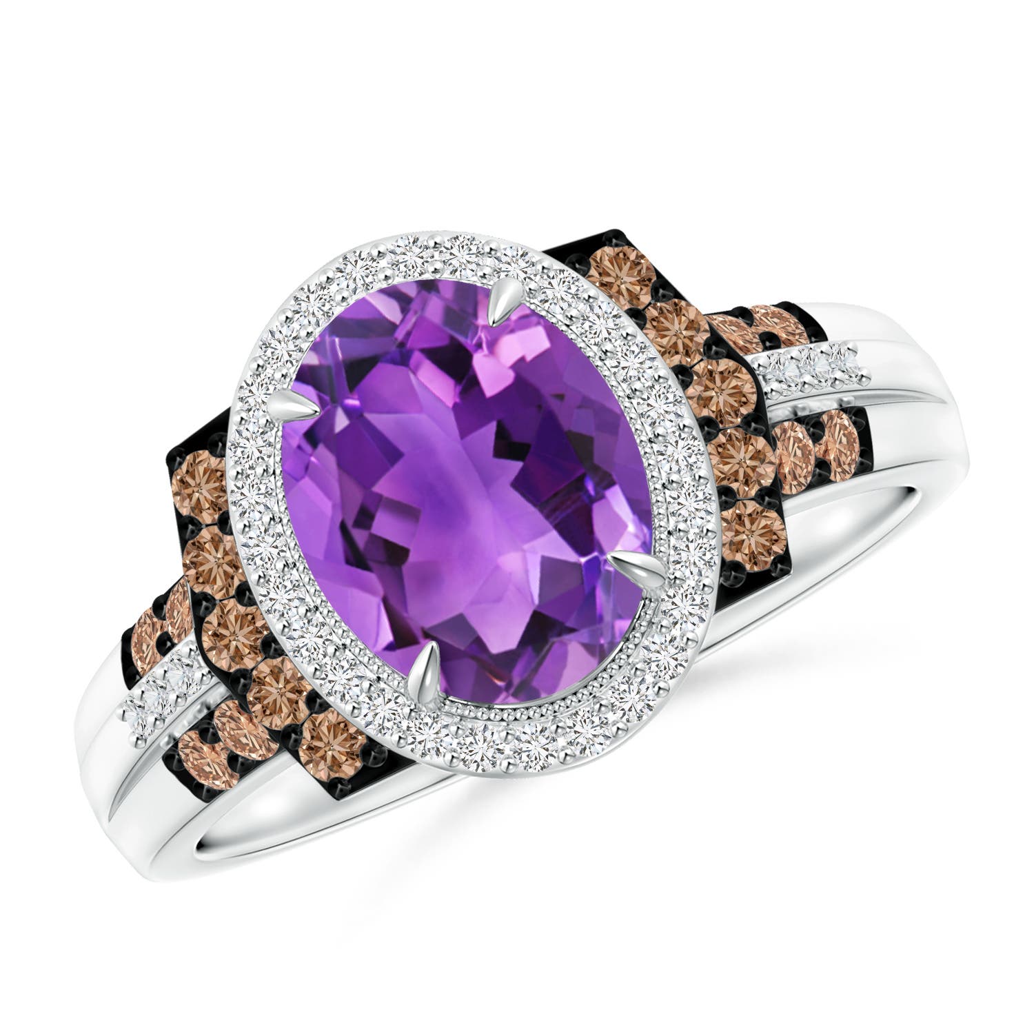 AAA - Amethyst / 2.02 CT / 14 KT White Gold