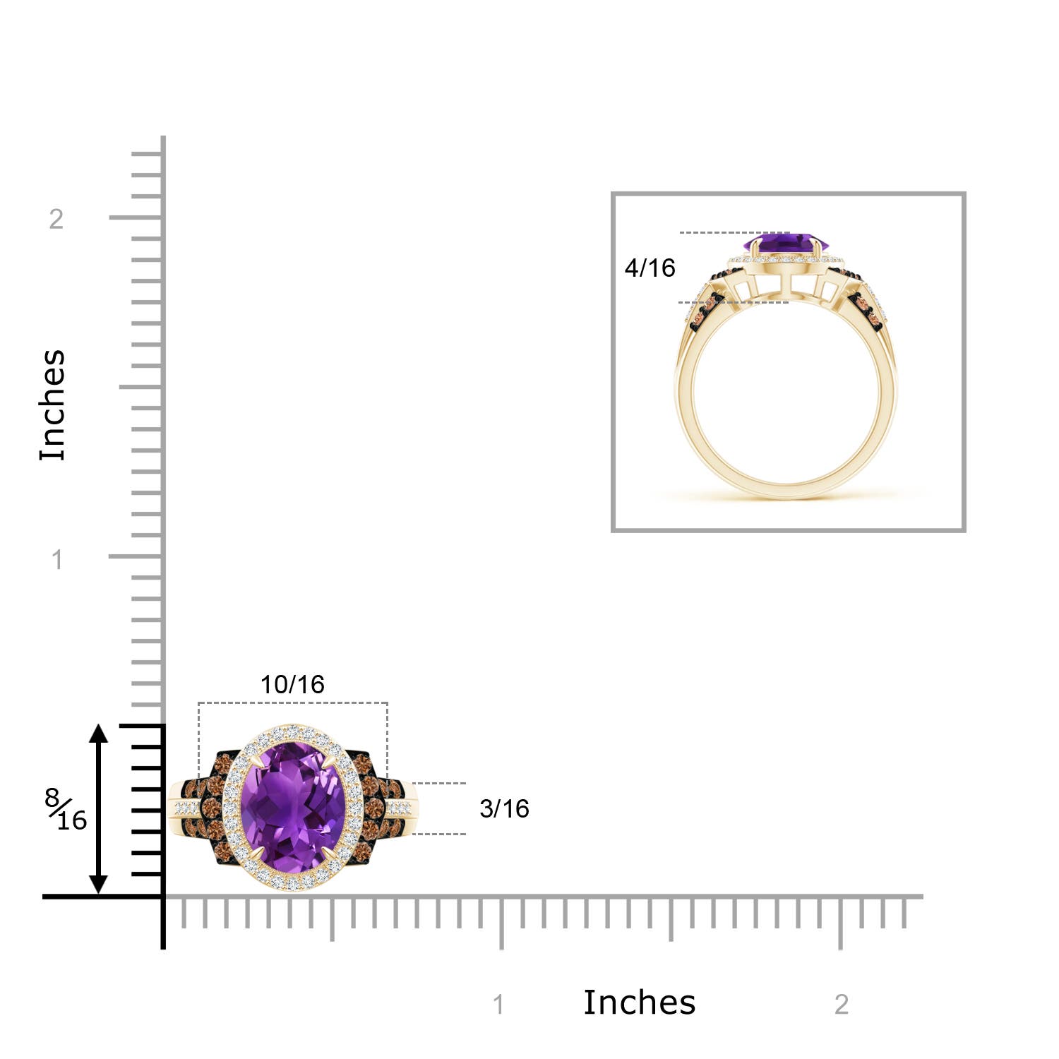 AAAA - Amethyst / 2.02 CT / 14 KT Yellow Gold