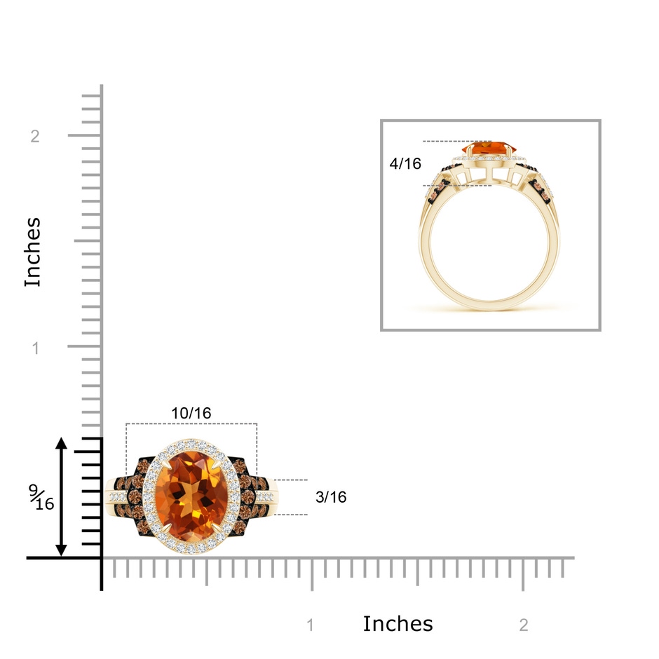 10x8mm AAAA Vintage Style Citrine Halo Cocktail Ring in Yellow Gold product image