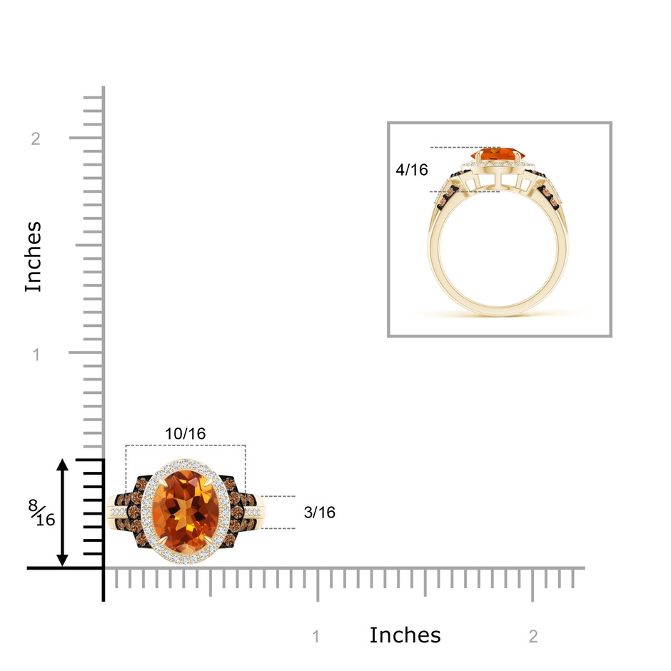 9x7mm AAAA Vintage Style Citrine Halo Cocktail Ring in Yellow Gold product image