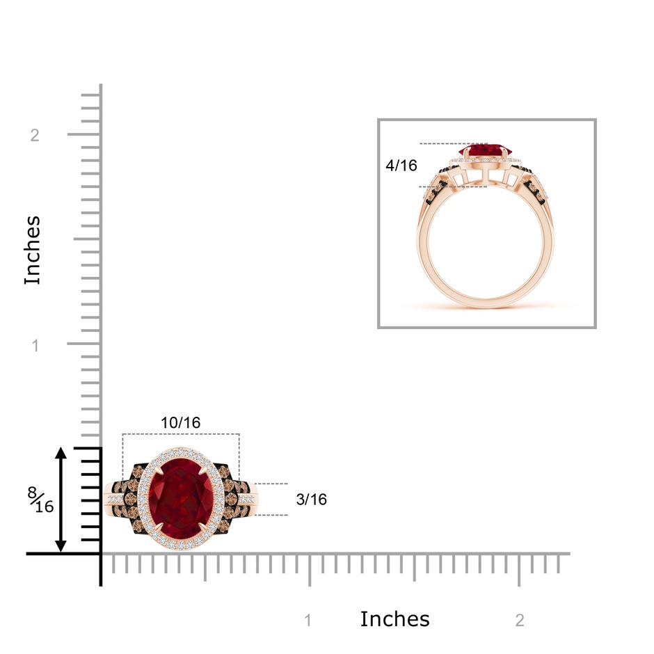 9x7mm AAA Vintage Style Garnet Halo Cocktail Ring in Rose Gold product image