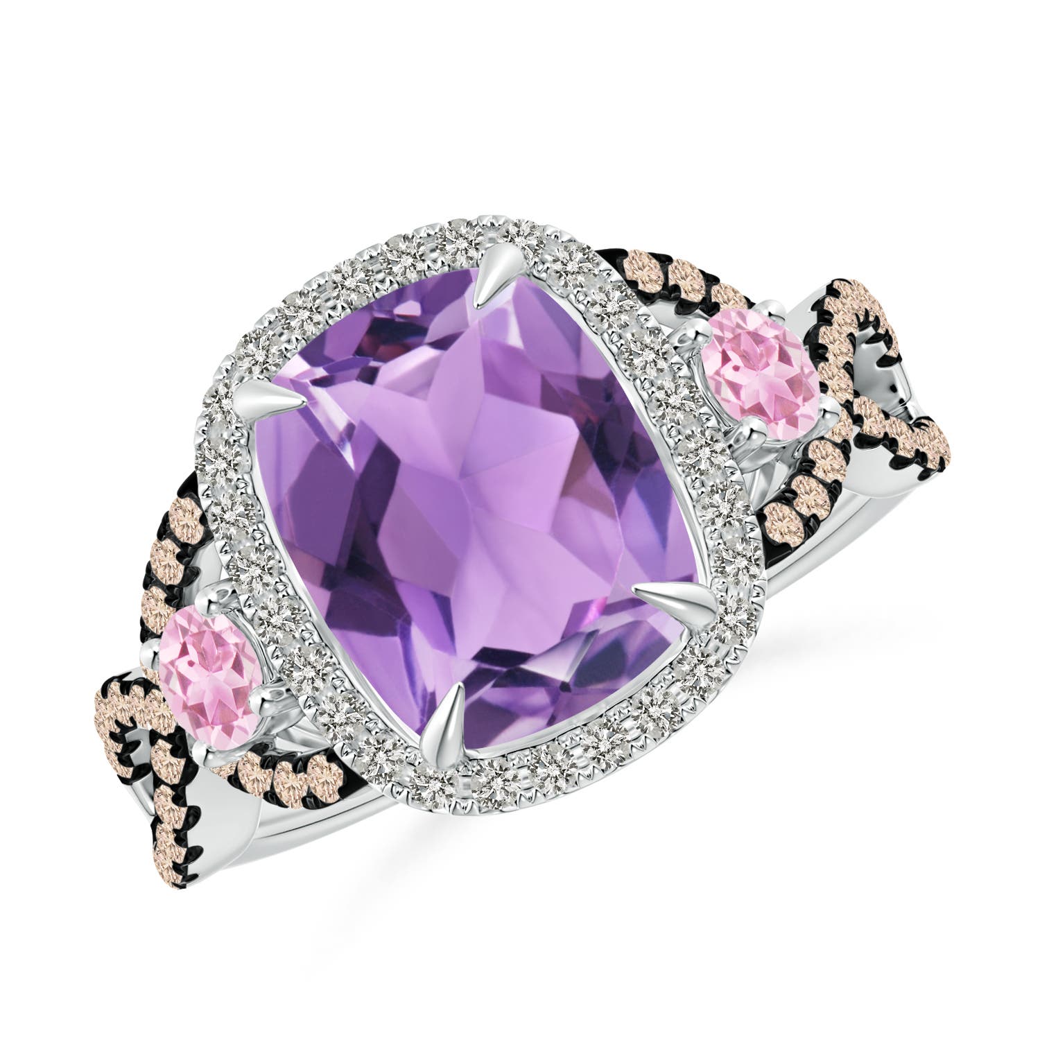 A - Amethyst / 3.39 CT / 14 KT White Gold