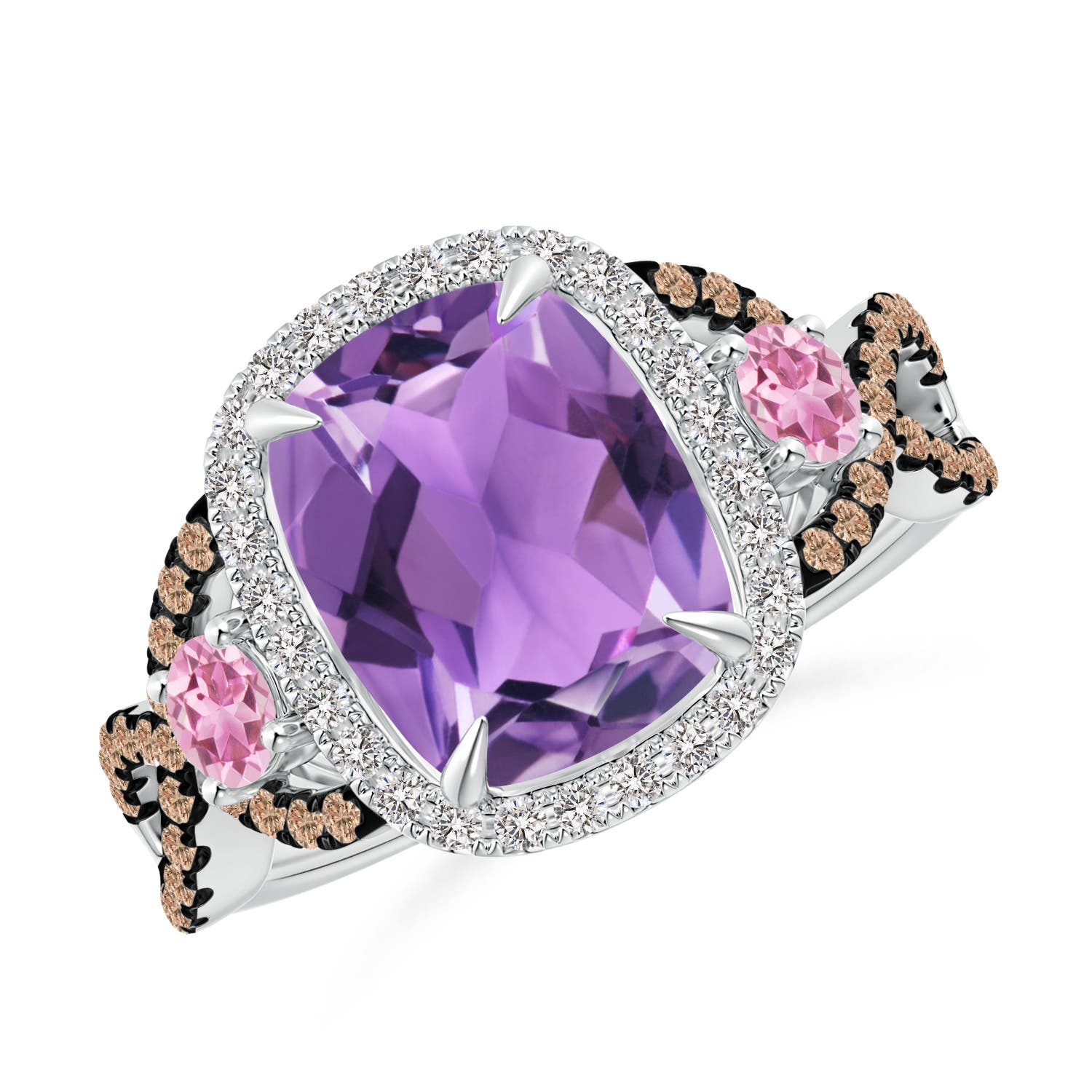AA - Amethyst / 3.39 CT / 14 KT White Gold