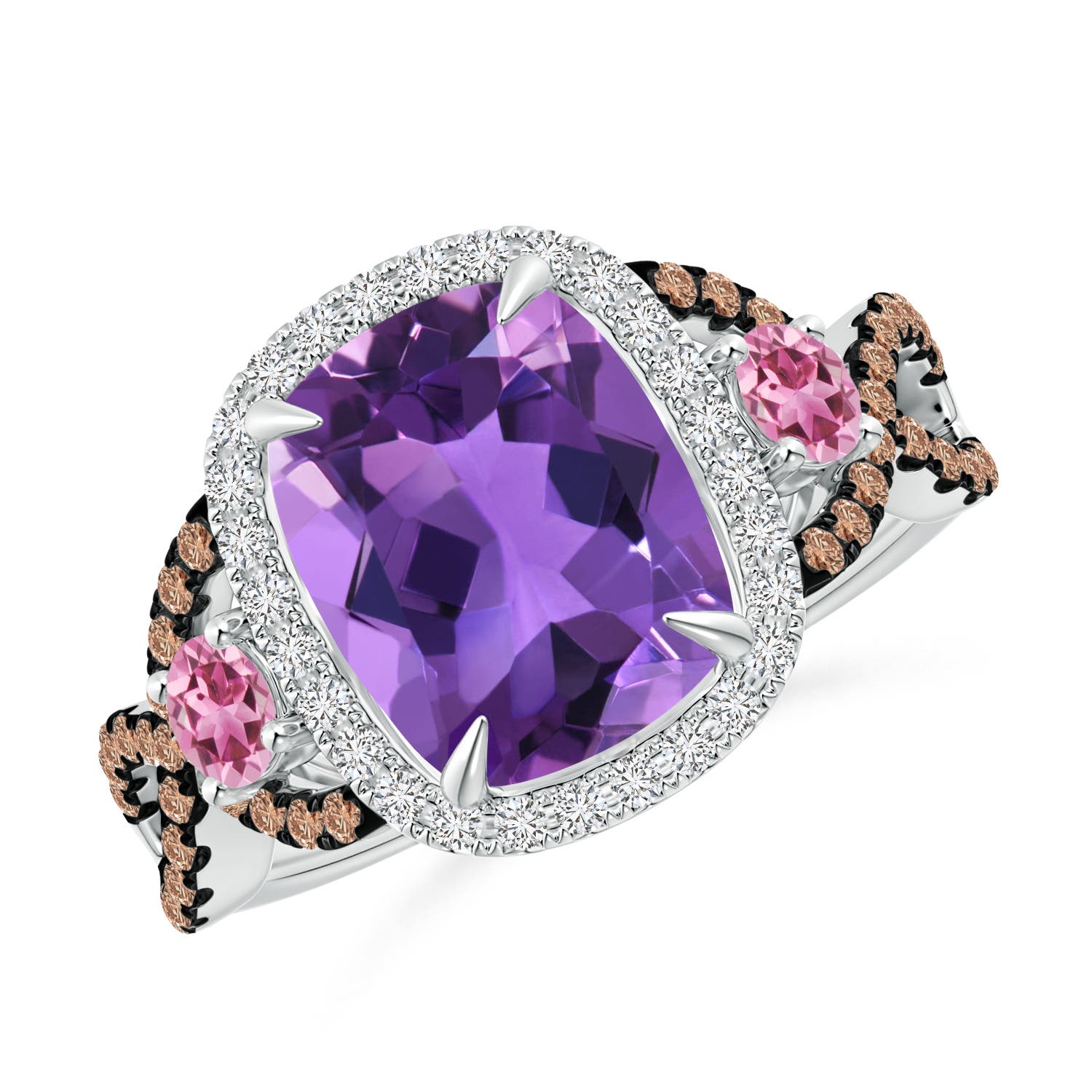 AAA - Amethyst / 3.39 CT / 14 KT White Gold