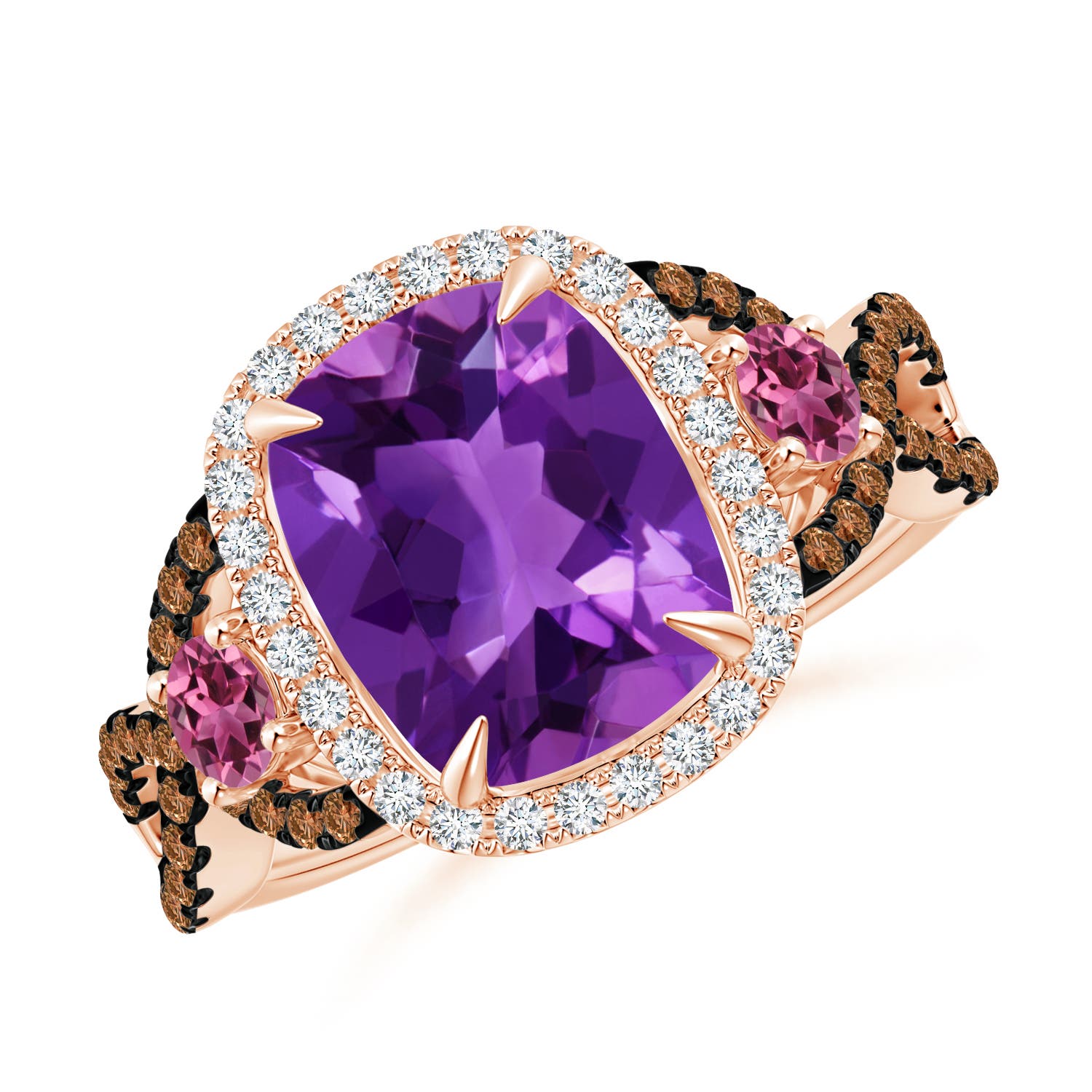 AAAA - Amethyst / 3.39 CT / 14 KT Rose Gold