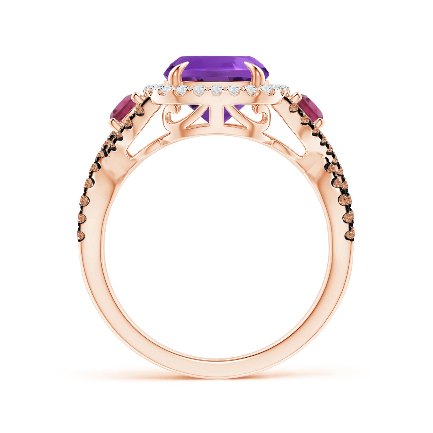 AAAA - Amethyst / 3.39 CT / 14 KT Rose Gold