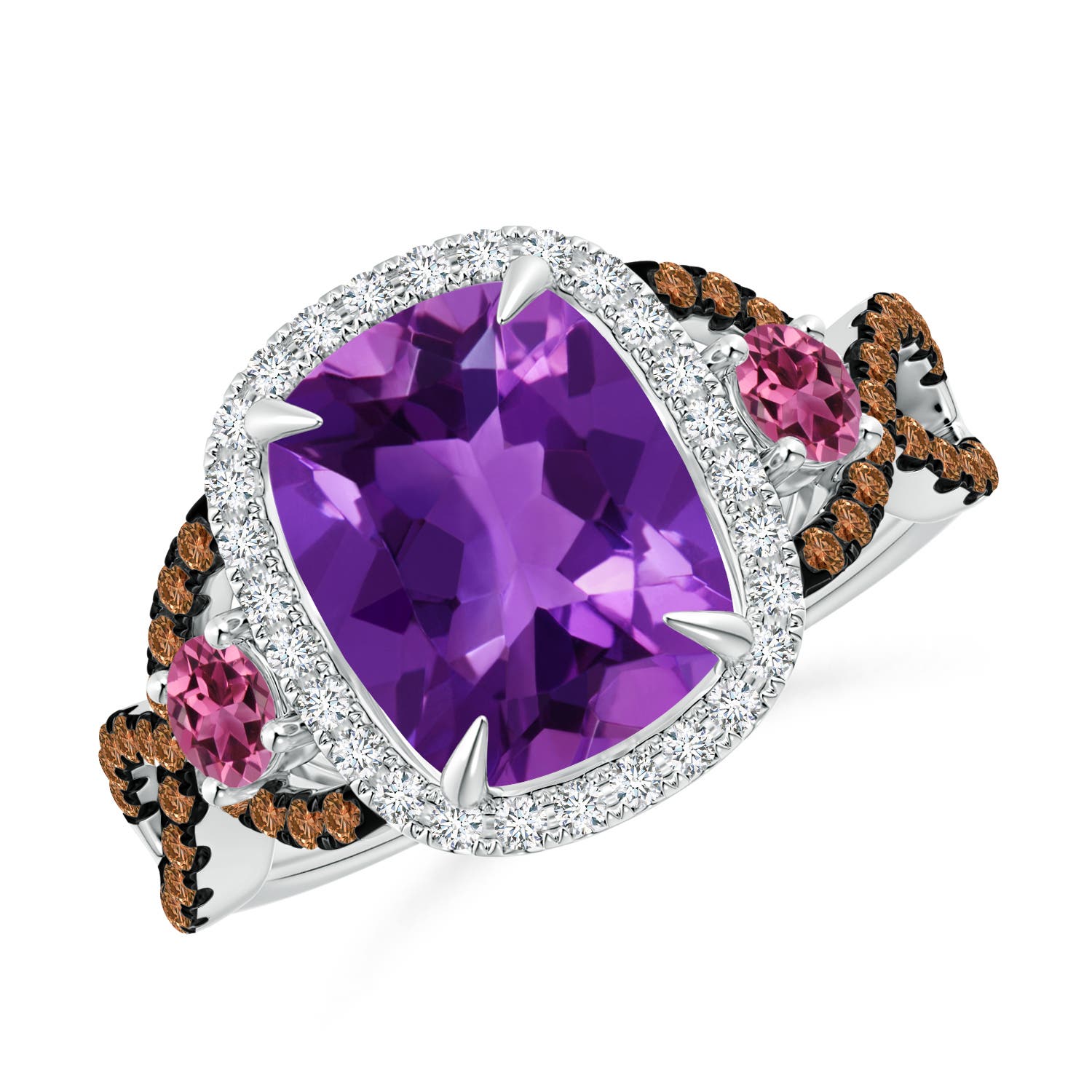 AAAA - Amethyst / 3.39 CT / 14 KT White Gold