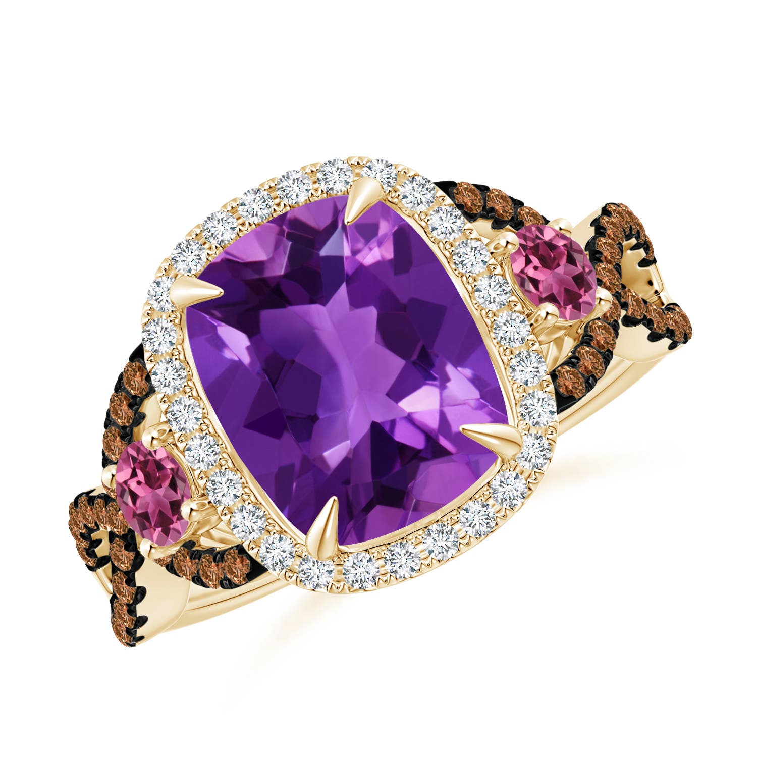 AAAA - Amethyst / 3.39 CT / 14 KT Yellow Gold