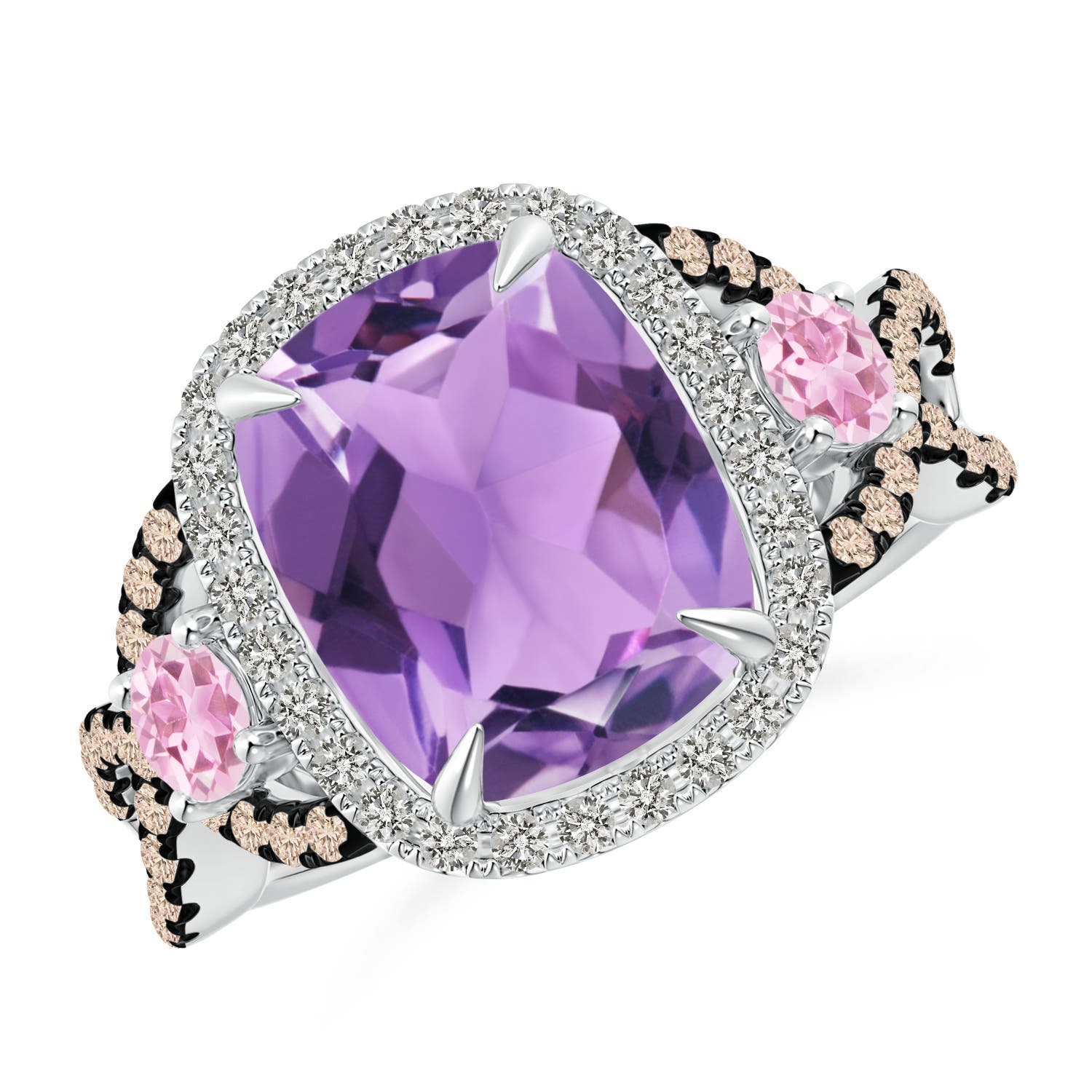 A - Amethyst / 4.4 CT / 14 KT White Gold