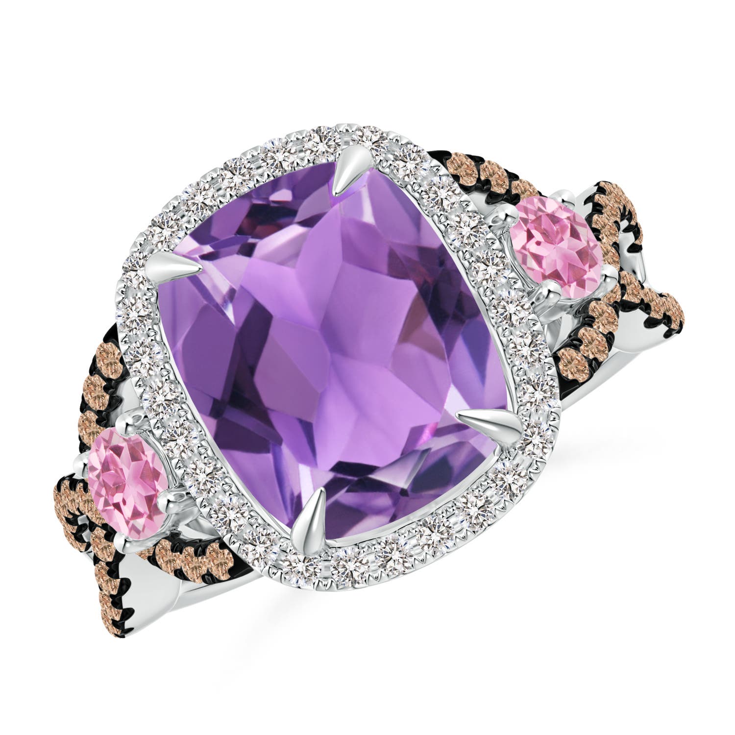 AA - Amethyst / 4.4 CT / 14 KT White Gold