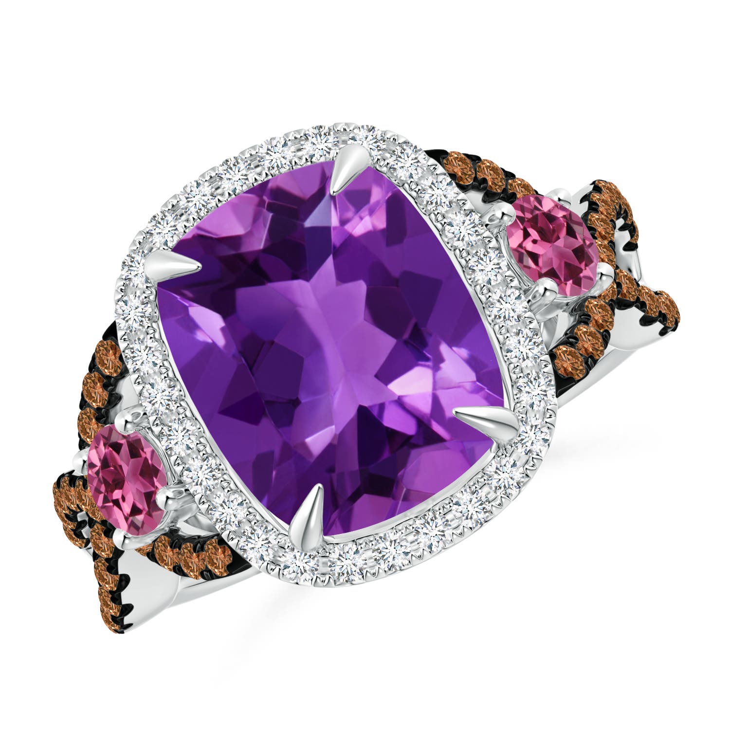 AAAA - Amethyst / 4.4 CT / 14 KT White Gold