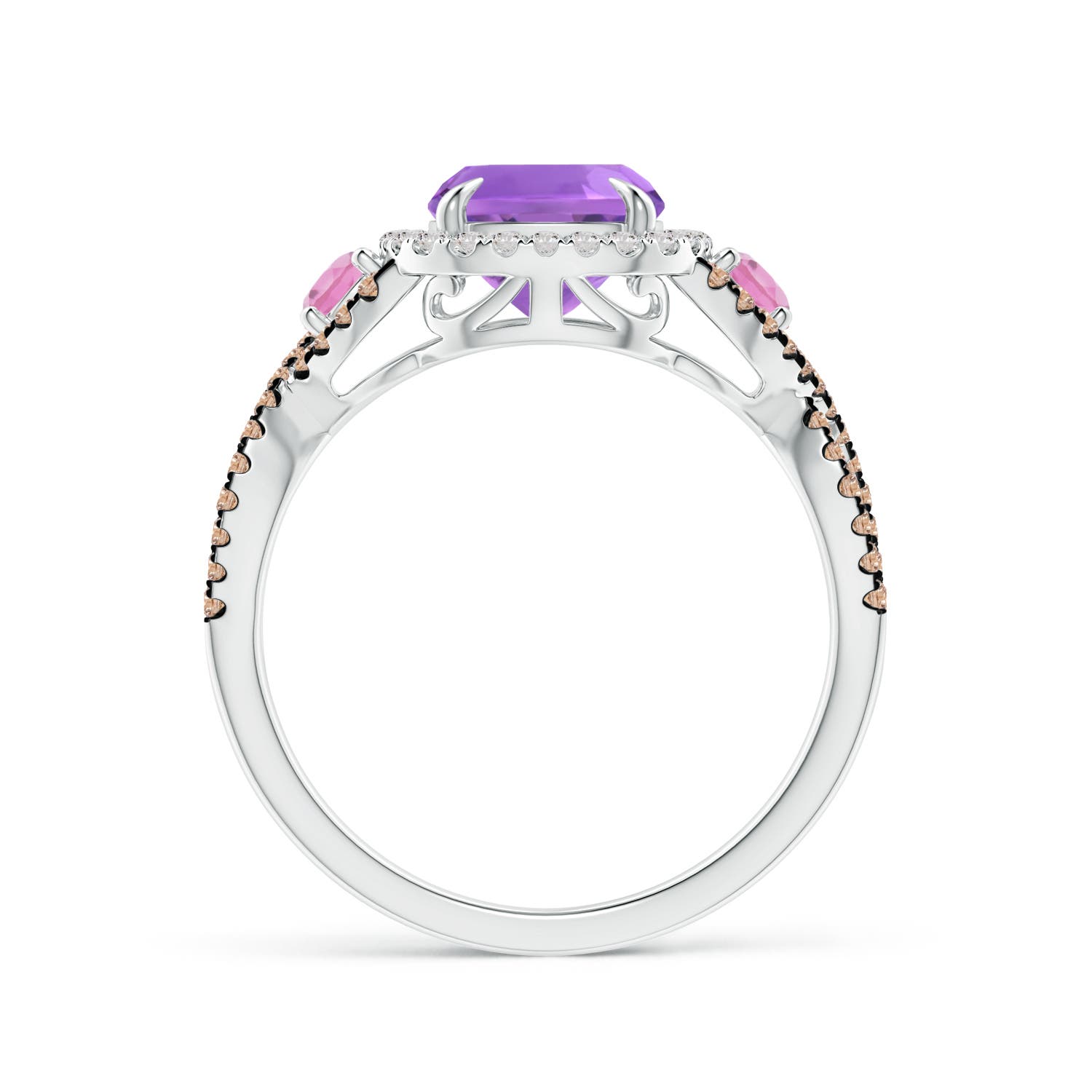 AA - Amethyst / 2.59 CT / 14 KT White Gold