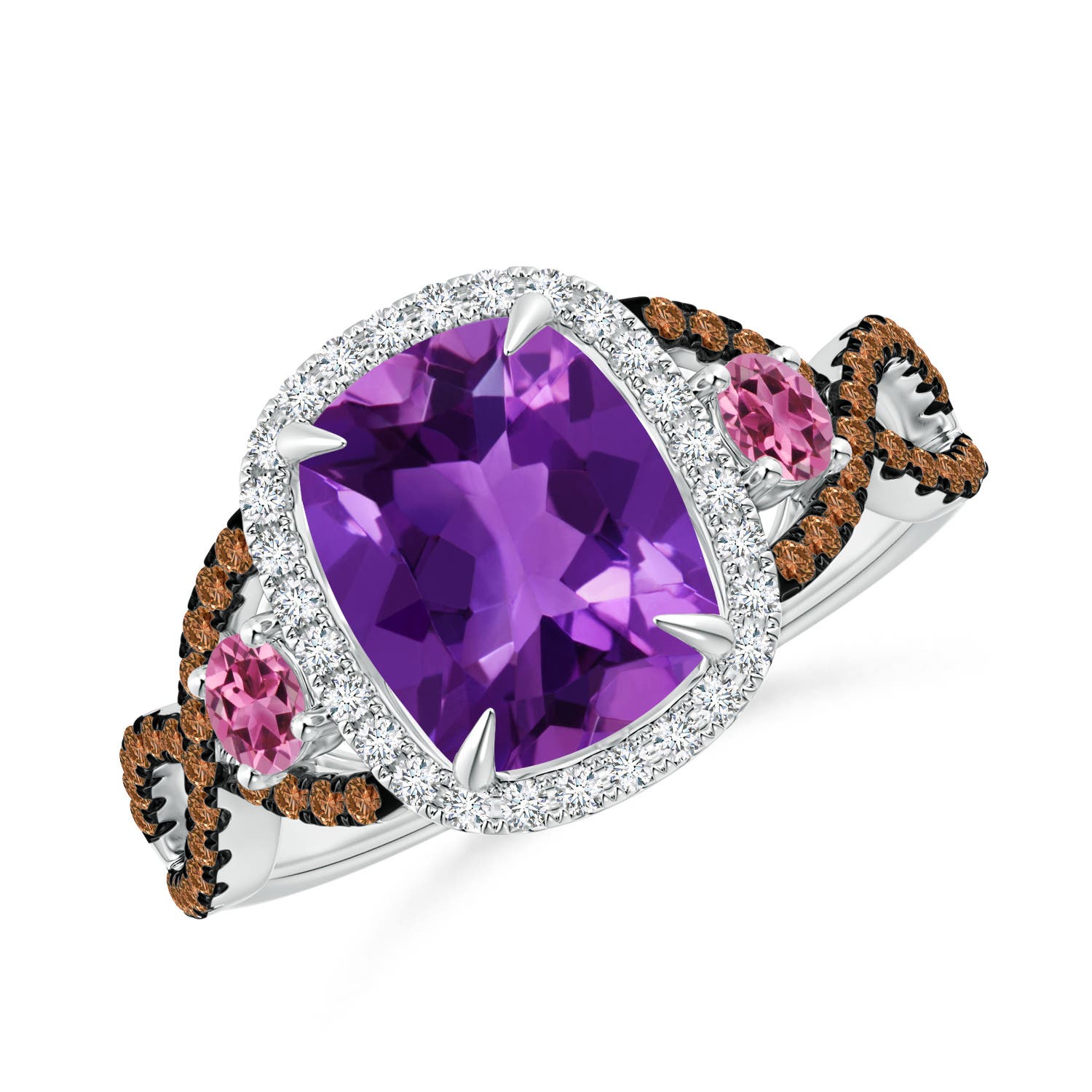 AAAA - Amethyst / 2.59 CT / 14 KT White Gold