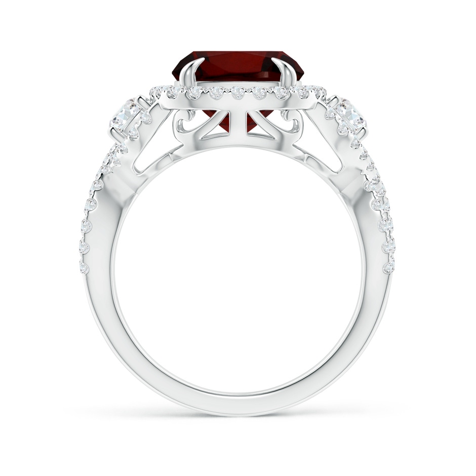 10.78x8.97x5.43mm AAAA GIA Certified Garnet Crossover Ring with Halo in White Gold side 199