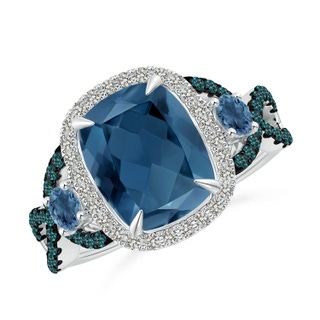 Cushion Rectangular A London Blue Topaz