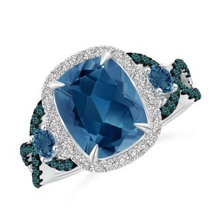 Cushion Rectangular AA London Blue Topaz