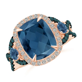 Cushion Rectangular A London Blue Topaz
