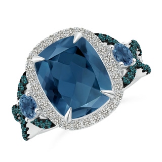 Cushion Rectangular A London Blue Topaz
