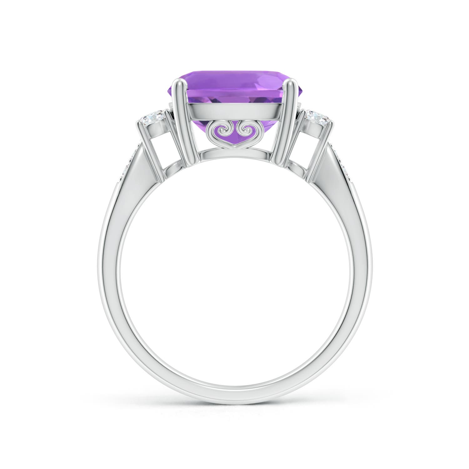 AA - Amethyst / 3.85 CT / 14 KT White Gold