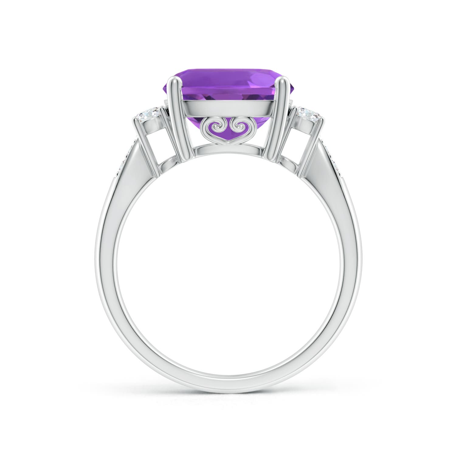 AAA - Amethyst / 3.85 CT / 14 KT White Gold